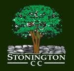 Logo of Stonington Country Club featuring a green tree and golfers.