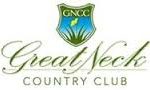 Logo of Great Neck Country Club featuring a shield with greenery.