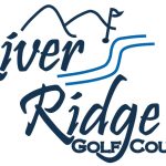 Logo for River Ridge Golf Course featuring stylized text and a flag.
