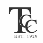 Black and white logo with letters T, C, and C, established in 1929.