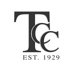 Black and white logo with letters T, C, and C, established in 1929.